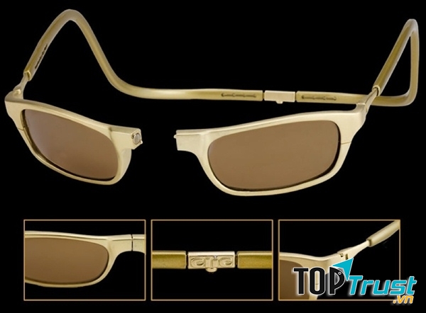 Kính Clic Gold 18k Gold Sports được làm thủ công hoàn toàn từ vàng 18k, hoàn thành trong 40 đến 50 giờ đồng hồ.