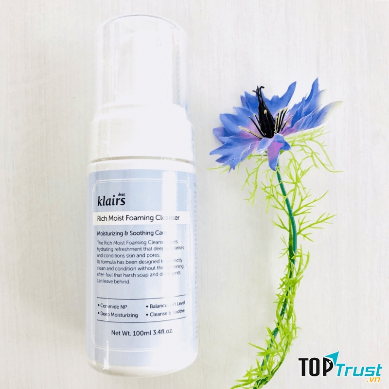 Klairs Rich Moist Foaming cleanser.