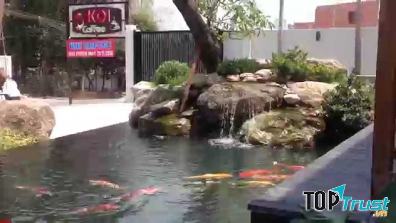 Hồ cá ở Koi Cafe