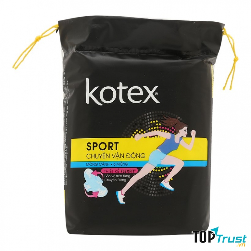 Băng vệ sinh Kotex Sport mỏng cánh 6 miếng