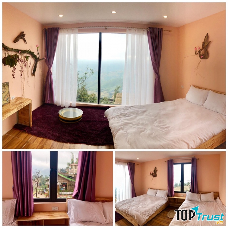 Không gian bên trong homestay. Vừa tiện nghi, sạch sẽ, vừa dễ dàng phục vụ