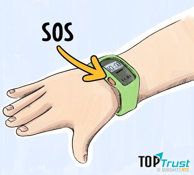 Đeo đồng hồ có nút khẩn cấp (ảnh minh họa)