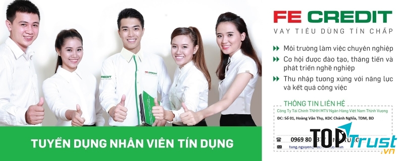 Thông báo tuyển dụng của công ty tài chính Fe