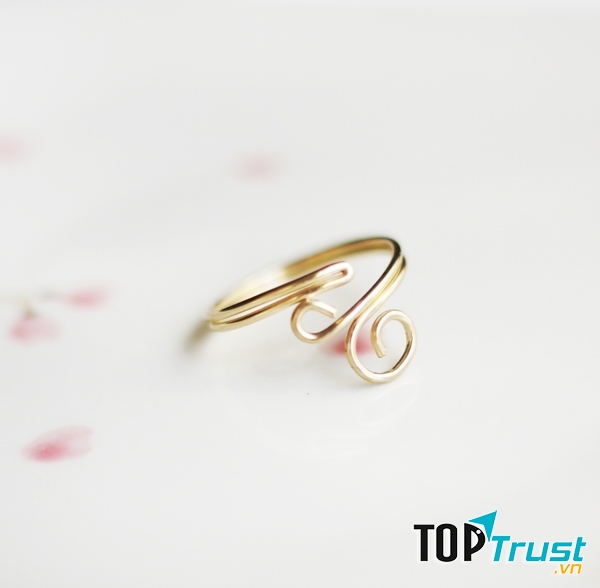 Làm nhẫn bằng sợi kẽm hoặc sợi đồng (kiểu 2)