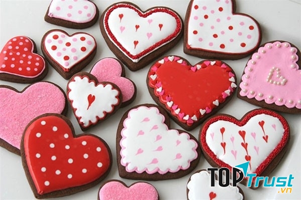 Socola hình trái tim đáng yêu.