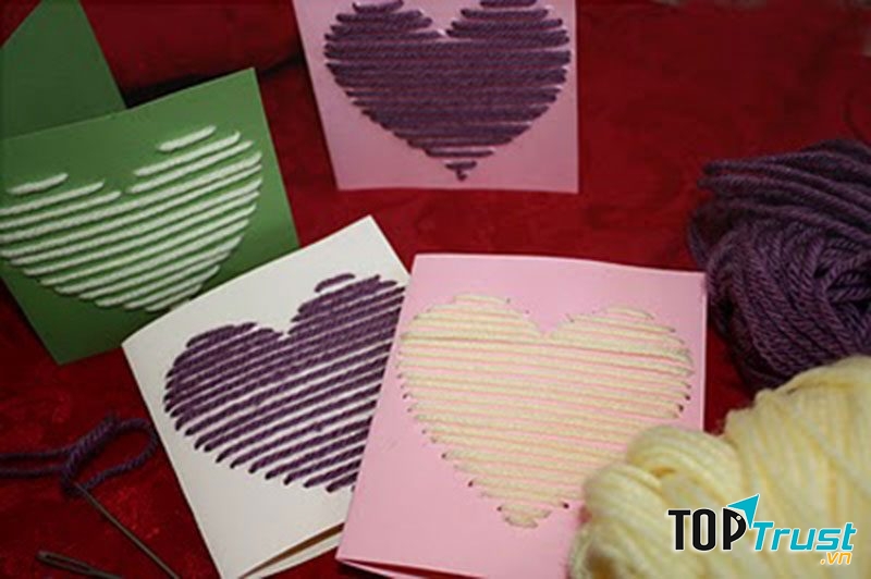 Thiệp len độc lạ