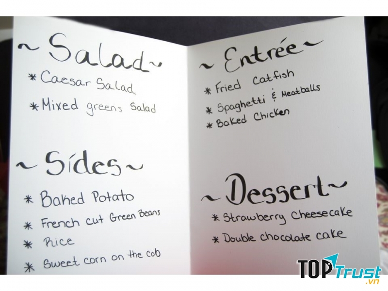 Menu có đủ các món chàng thích thì còn gì bằng bạn nhỉ?!