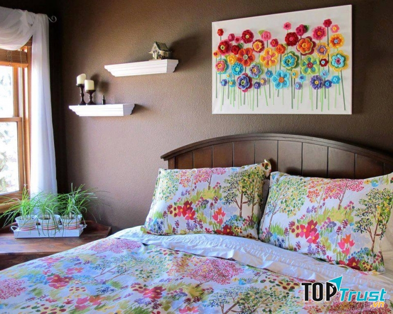 Làm tranh len treo tường