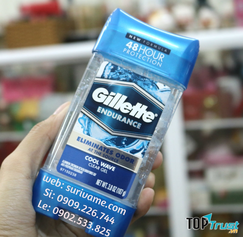 Lăn khử mùi cho nam của Mỹ Gillette Endurance Coool Wave loại 113g