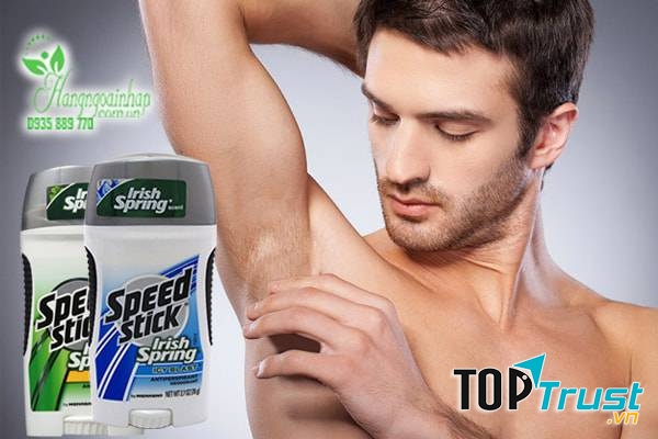 Lăn khử mùi Speed Stick Irish Spring dạng sáp khi lăn vào sẽ có mùi dễ chịu, ngăn tiết mồ hôi ở vùng nách.