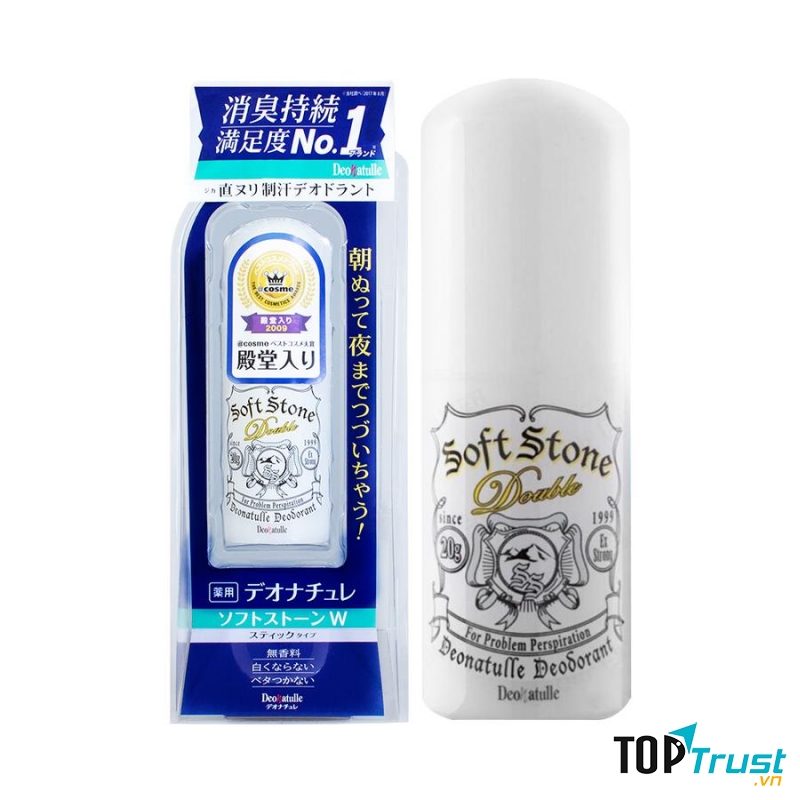 Lăn khử mùi đá khoáng Soft Stone màu trắng không gây kích ứng da