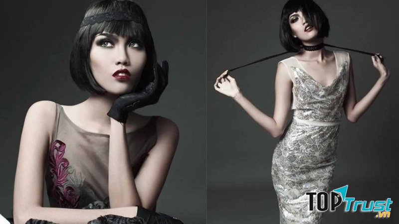 Phong cách trang điểm và thần thái khuôn mặt khiến Lan Khuê vô cùng sắc sảo và lạnh lùng.