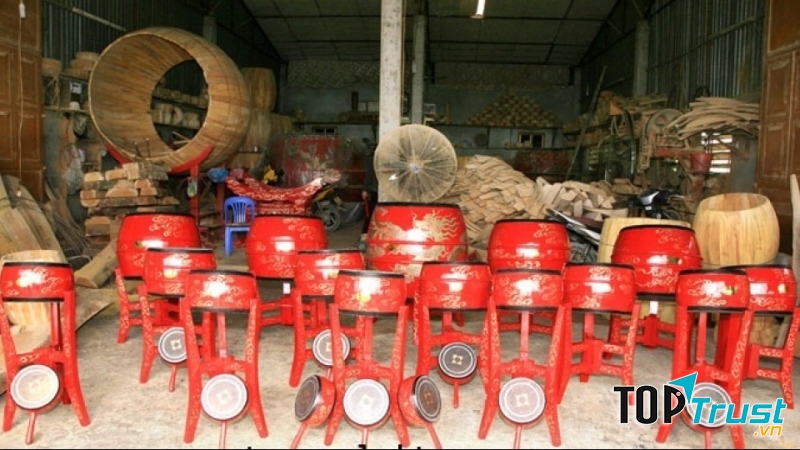 Sản phẩm của làng nghề trống Đọi Tam