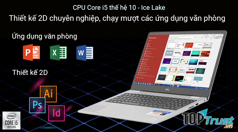 Laptop Dell Inspiron 5593 i5 1035G1/4GB/1TB+128GB/2GB MX230/Win10 (N5I5402W)