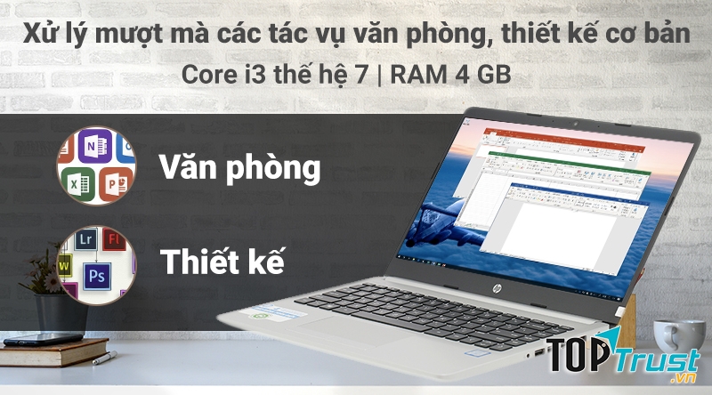 Laptop HP 348 G5 i3 7020U/4GB/256GB/Win10 (7XJ62PA)