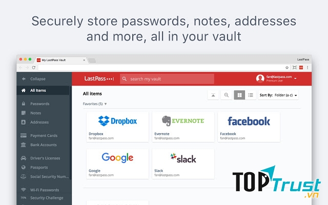 Tiện ích mở rộng LastPass