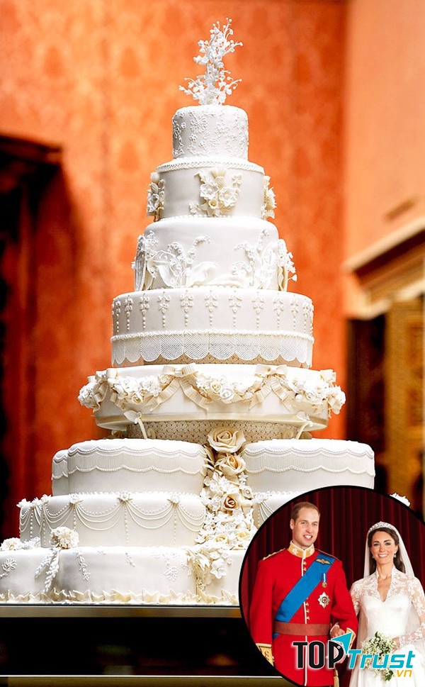 Lát bánh cưới của Hoàng tử William-Kate Middleton – Giá 4.150 USD