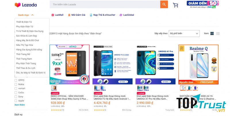 Website của Lazada