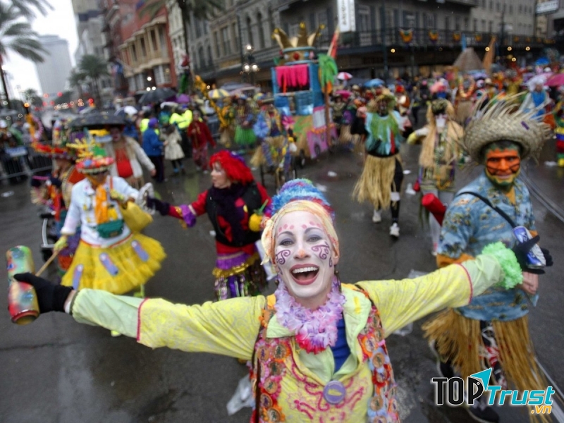Lễ hội đường phố Mardi Gras, Mỹ