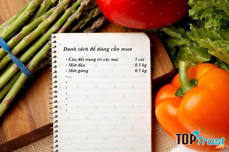 Lên danh sách trước khi mua sắm
