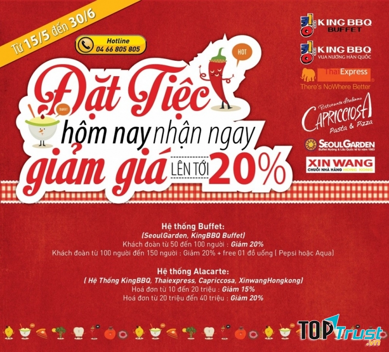 Đừng quên tìm hiểu những chương trình khuyến mãi trên đồ ăn, thức uống