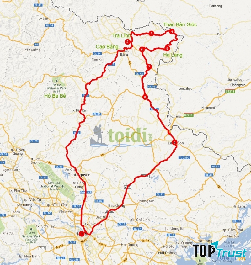 Lên lịch trình đường chi tiết và an toàn