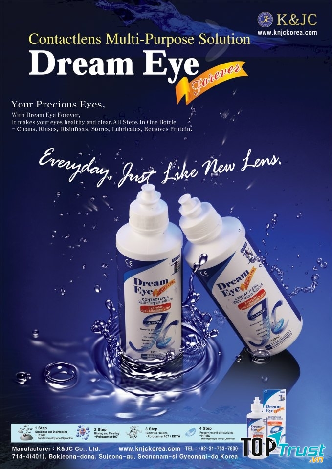 Lens Việt Hàn là nhà phân phối độc quyền nước ngâm kính áp tròng Dream Eye