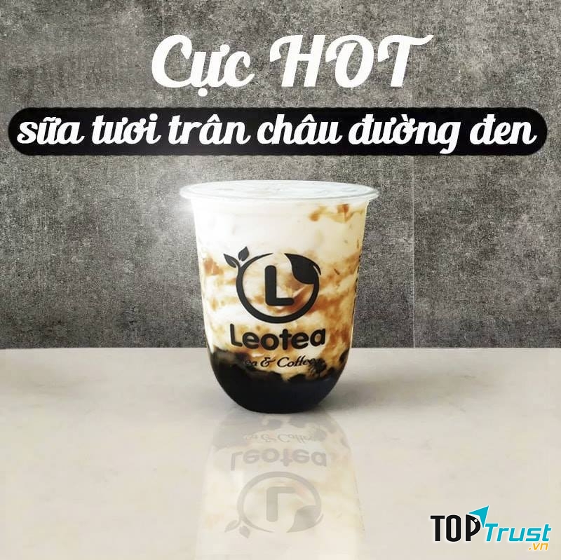 Sữa tươi trân châu đường đen tại Leotea