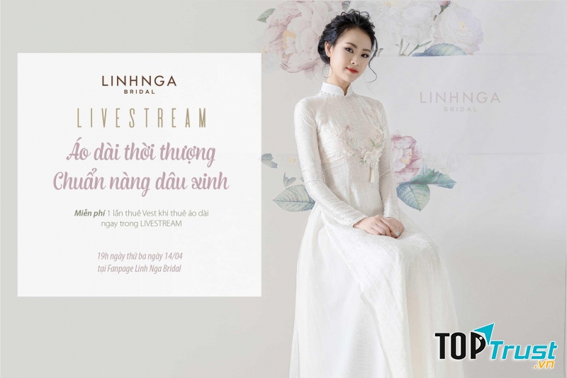 Áo dài cưới Linh Nga