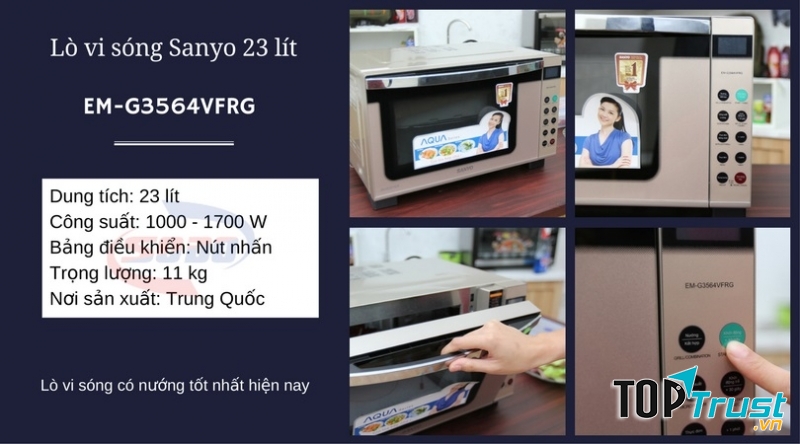 Lò vi sóng Sanyo EM-G3564VFRG 23 lít