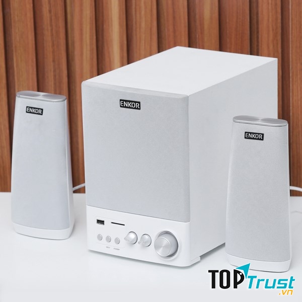 Loa vi tính 2.1 Enkor E900 Bạc