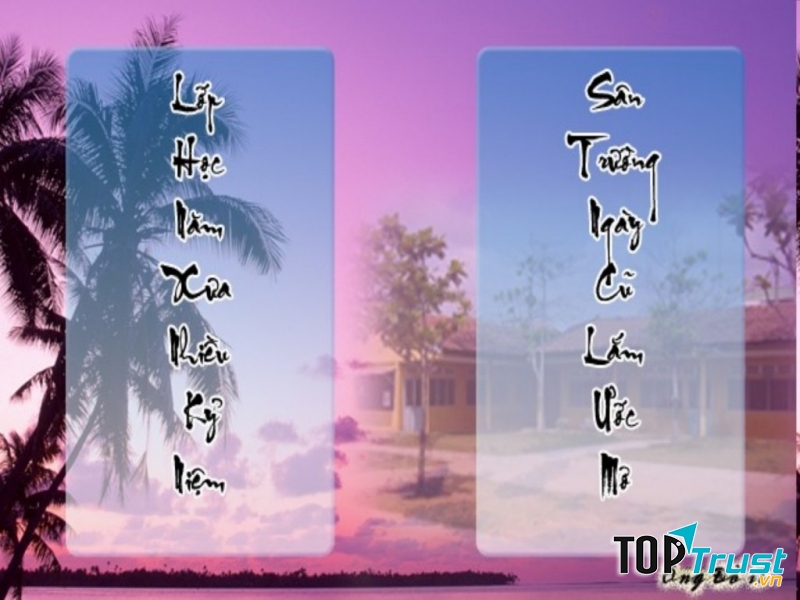 Lớp học năm xưa nhiều kỷ niệm / Sân trường ngày cũ lắm ước mơ