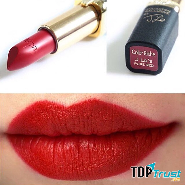 Loreal 404 Jennifer’s Red là cây son đẹp từ cả vỏ đến son