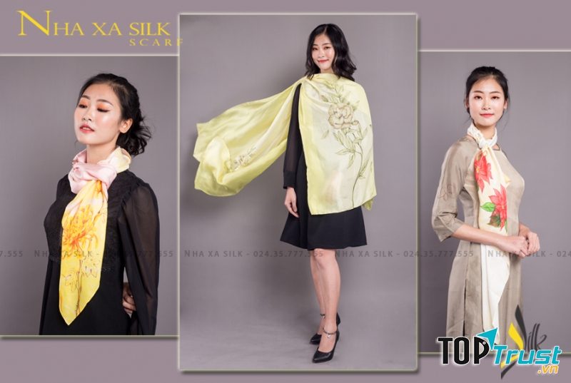 Lụa tơ tằm Nha Xá