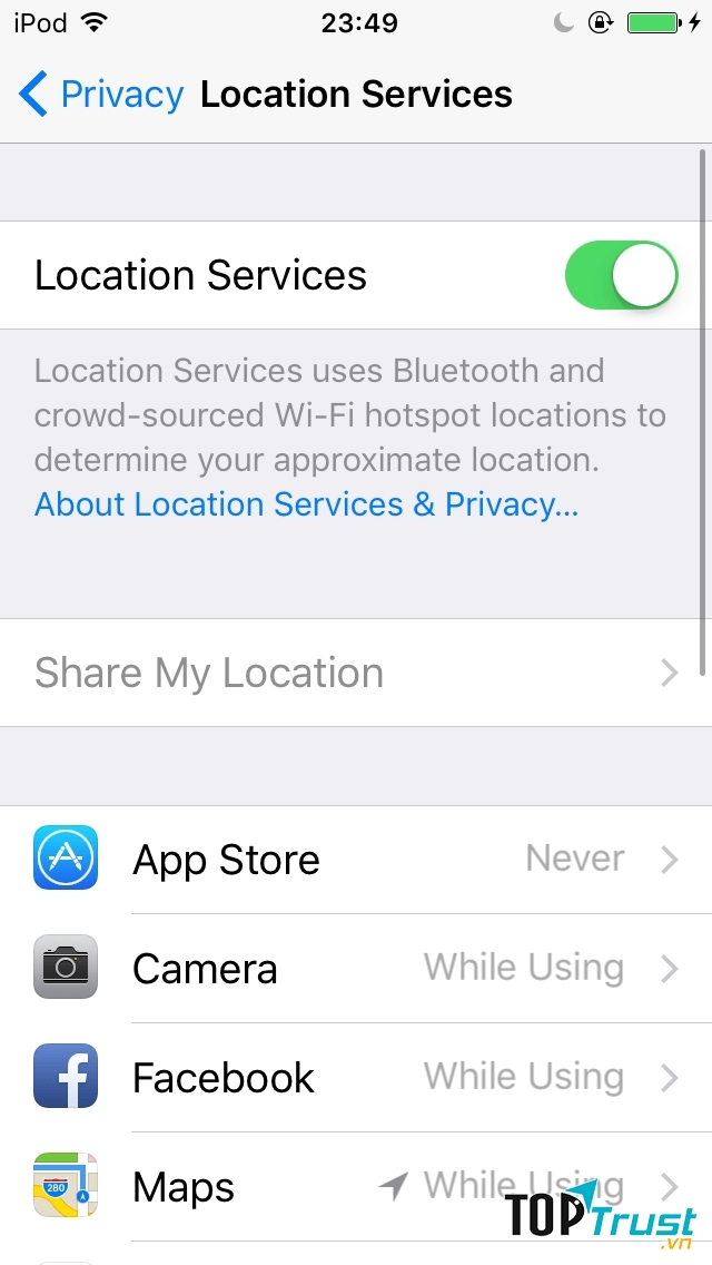 Sử dụng quyền định vị GPS một cách hợp lý