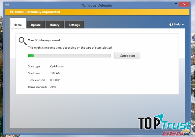 Luôn luôn cập nhật, sử dụng phần mềm diệt virus
