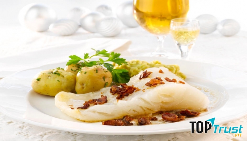 Đây là món cá tuyết khô được ngâm giấm- một món cá truyền thống của Na Uy.