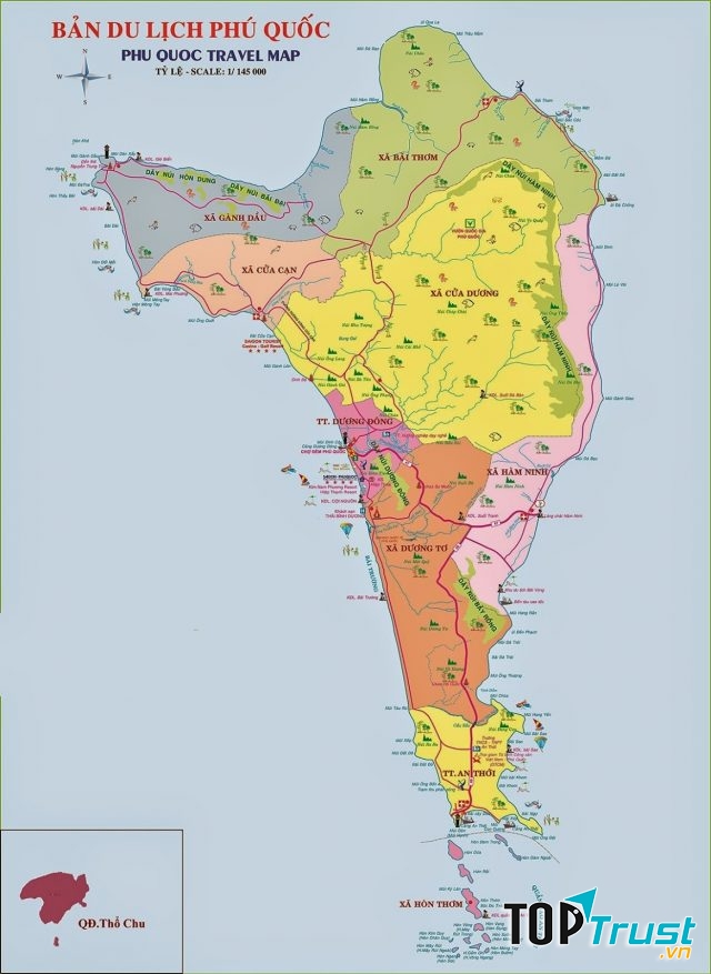 Bản đồ du lịch Phú Quốc