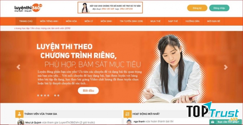 Website luyện thi đại học Luyenthi360.vn