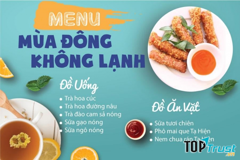 Menu đa dạng