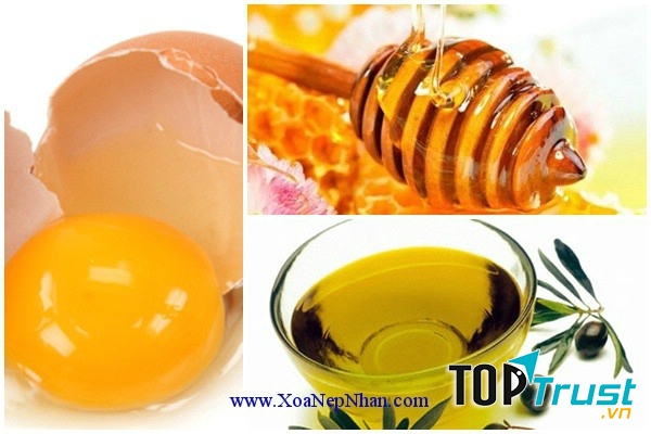 Sử dụng dầu olive, mật ong, trứng gà