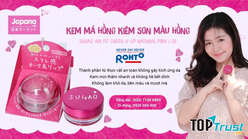 Má hồng Sugao Cheek and Lip