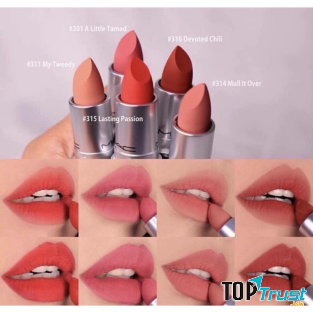 Son Mac đa dạng về màu sắc
