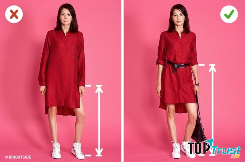 Hãy mặc sơ mi váy thật thông minh