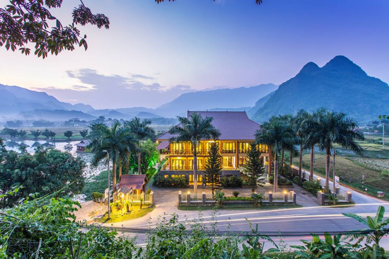 Toàn cảnh Mai Châu Lodge yên bình