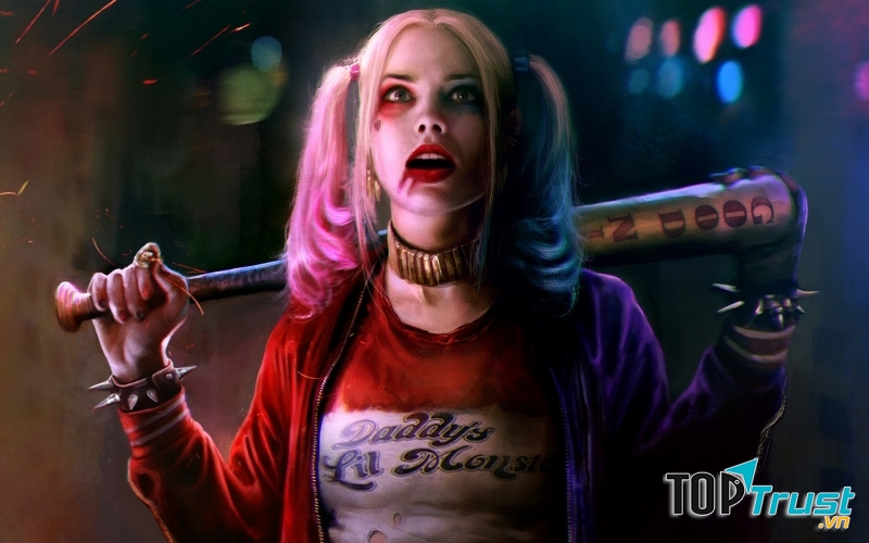 Margot Robbie trong vai Harley Quinn ở phim Suicide Squad