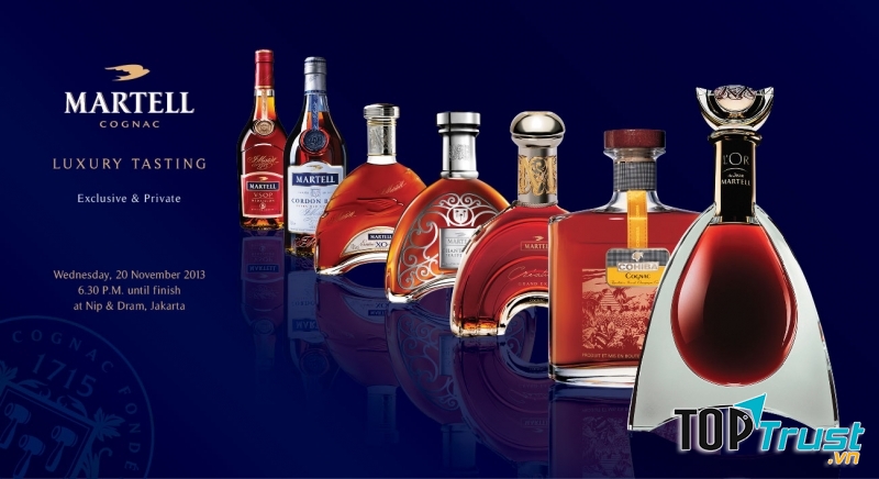 Các sản phẩm của Martell (Nguồn: Sưu tầm)