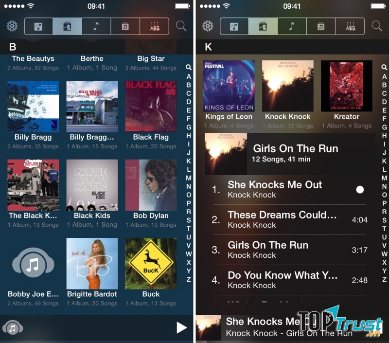 Ứng dụng nghe nhạc Marvis Music Player