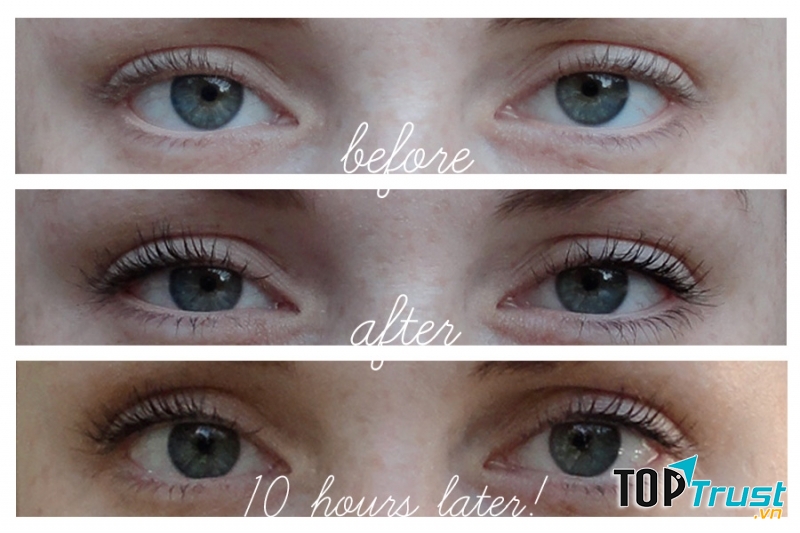 Mascara có khả năng giữ dáng trong hơn 10 tiếng.