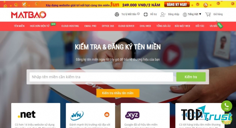 Giao diện kiểm tra tiên miềm trên Mắt bão